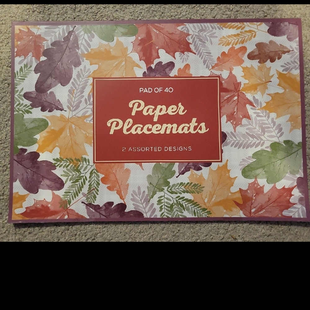 40 Decorative fall paper placemats NEW